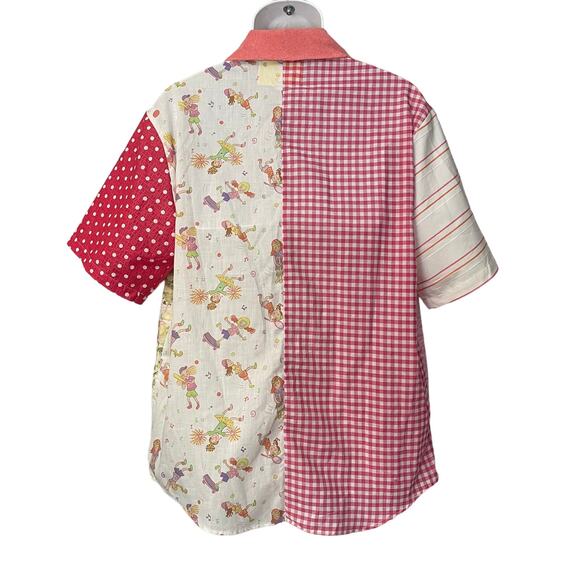 MLAED Wynne Mix Short Sleeve Multi Pattern Shirt Size XL - Picture 2 of 4